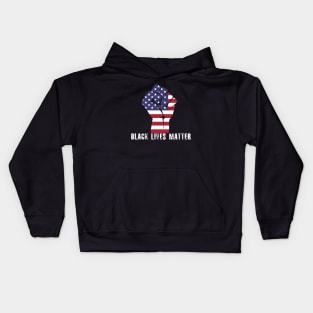 Black lives matter Usa flag Kids Hoodie